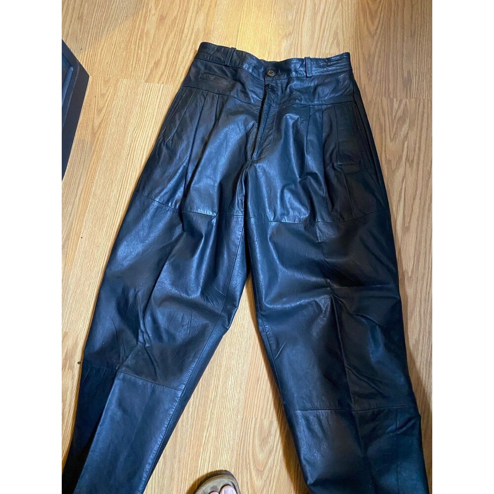 Genuine leather biker pants